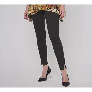 Women with Control Prime Stretch Denim Curved Seam Slim Pant Black XL A613003